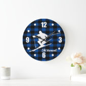 Downhill Ski Personalize Large Clock Große Wanduhr (Zuhause)