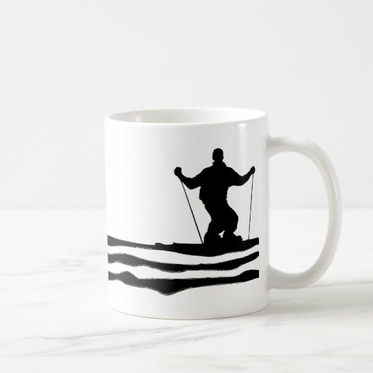 Downhill Ski Stripes Kaffeetasse (Rechts)