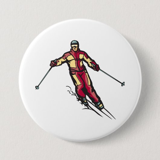 Downhill Skier Button (Vorderseite)