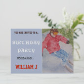 DOWNHILL SKIER INVITE EINLADUNG (Stehend Vorderseite)