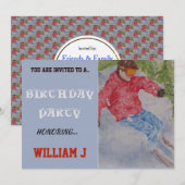 DOWNHILL SKIER INVITE EINLADUNG (Vorne/Hinten)