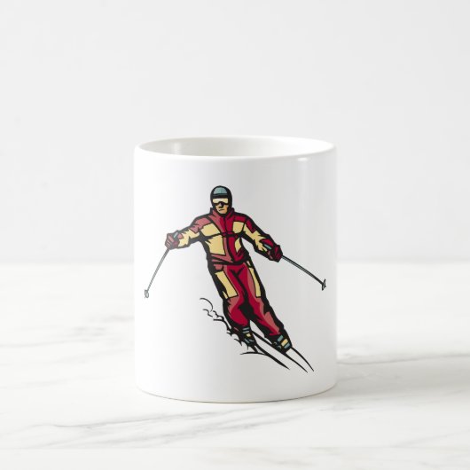Downhill Skier Kaffeetasse (Mittel)