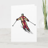 Downhill Skier Karte (Vorderseite)