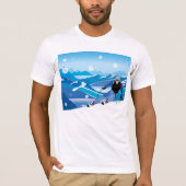 Downhill Skier Mens T - Shirt (Vorderseite)