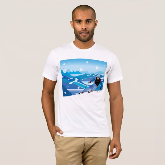 Downhill Skier Mens T - Shirt (Vorne ganz)