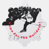 Downhill Skier Ornament Karte (Vorderseite)
