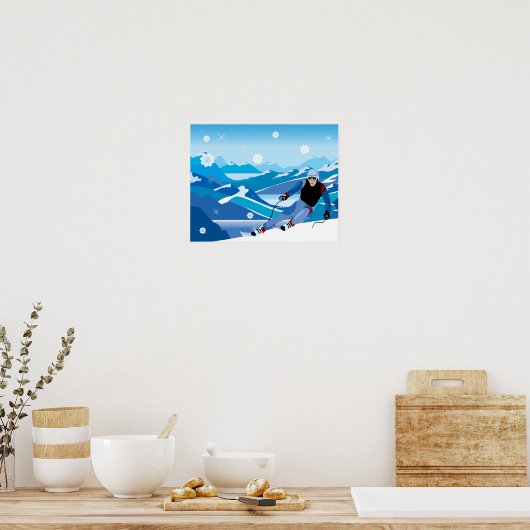 Downhill Skier Poster (Küche)