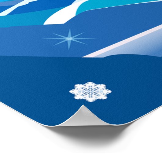 Downhill Skier Poster (Ecke)