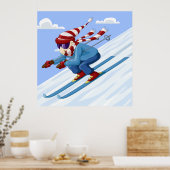 Downhill Skier Poster (Küche)