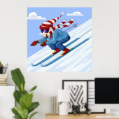 Downhill Skier Poster (Heimbüro)