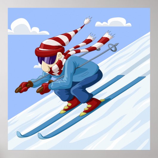 Downhill Skier Poster (Vorne)