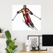 Downhill Skier Poster (Heimbüro)
