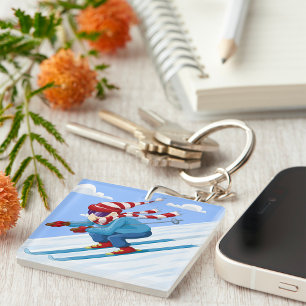 Downhill Skier Schlüsselanhänger