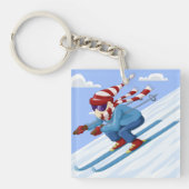 Downhill Skier Schlüsselanhänger (Vorderseite)