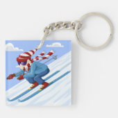 Downhill Skier Schlüsselanhänger (Rückseite)