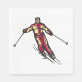 Downhill Skier Serviette (Vorderseite)
