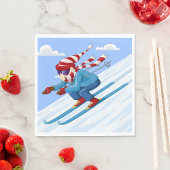 Downhill Skier Serviette