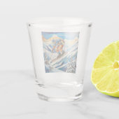 Downhill Skier Shot Glass Schnapsglas (Rückseite)