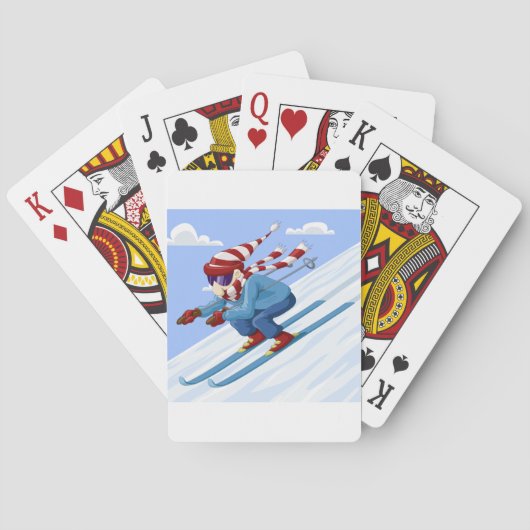 Downhill Skier Spielkarten (Rückseite)