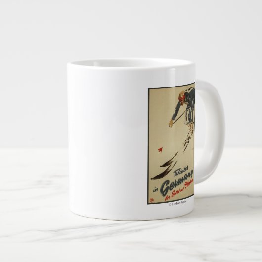 Downhill Skier - Sport- und Freizeitpromo Jumbo-Tasse (Vorderseite Rechts)