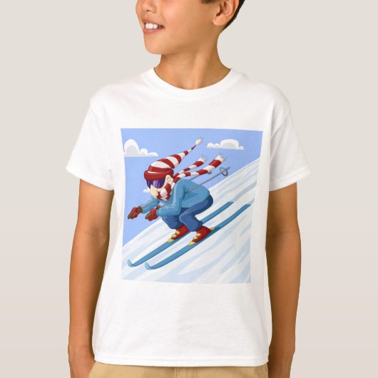 Downhill Skier T-Shirt (Vorderseite)