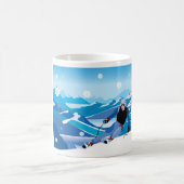 Downhill Skier-Tasse Kaffeetasse (Mittel)