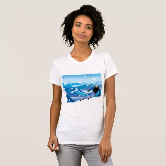 Downhill Skier Womens T - Shirt (Vorne ganz)