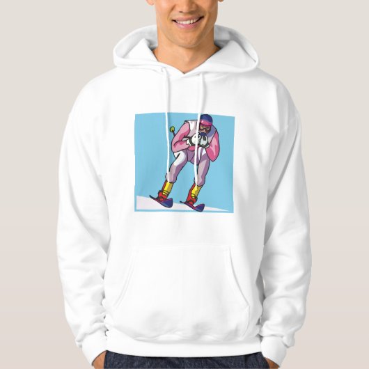 Downhill Skiing Mens Hoodie (Vorderseite)