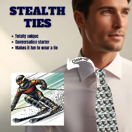 Downhill Skiing Stealth Neck Tie Krawatte