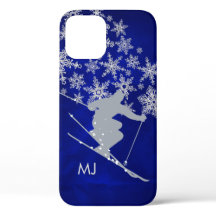 Downhill Snow Ski Blue Monogram