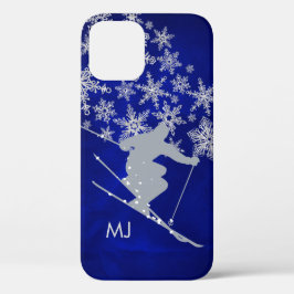 Downhill Snow Ski Blue Monogram Case-Mate iPhone Hülle