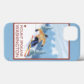 Downhill Snow Skier - Berg Spokane, Case-Mate iPhone Hülle (Rückseite (Horizontal))
