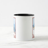 Downhill Snow Skier - Blauer Berg, Tasse (Zentrum)