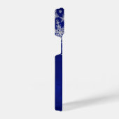 Downhill Snow Skier Blue Monogram iPhone Hülle (Rechte Seite)