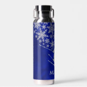 Downhill Snow Skier Blue Monogram Trinkflasche (Vorne)