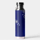Downhill Snow Skier Blue Monogram Trinkflasche (Rechts)