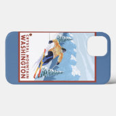 Downhill Snow Skier - Crystal Mountain, WA Case-Mate iPhone Hülle (Rückseite (Horizontal))