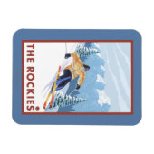 Downhill Snow Skier - Die Rockies Magnet (Horizontal)