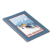 Downhill Snow Skier - Die Rockies Notizblock (Rechte Seite)