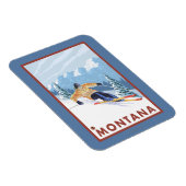 Downhill Snow Skier - Montana Magnet (Rechte Seite)