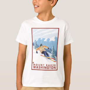 Downhill Snow Skier - Mount Baker, Washington T-Shirt