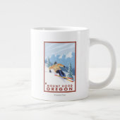 Downhill Snow Skier - Mount Hood, Oregon Jumbo-Tasse (Rechts)
