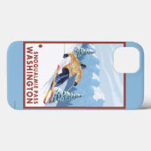 Downhill Snow Skier - Snoqualmie Pass, WA Case-Mate iPhone Hülle (Rückseite (Horizontal))