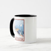Downhill Snow Skier - Stevens Pass, Tasse (Vorderseite Links)