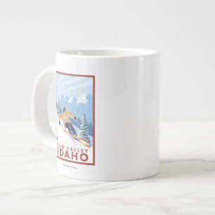 Downhill Snow Skier - Sun Valley, Idaho Jumbo-Tasse