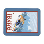 Downhill Snow Skier - Sun Valley, Idaho Magnet (Horizontal)