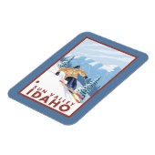 Downhill Snow Skier - Sun Valley, Idaho Magnet (Linke Seite)
