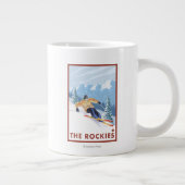 Downhill Snow Skier - The Rockies Jumbo-Tasse (Rechts)