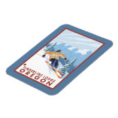 Downhill Snow Skier - Timberline Lodge, Oregon Magnet (Linke Seite)