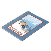 Downhill Snow Skier - Timberline Lodge, Oregon Notizblock (Linke Seite)